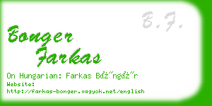 bonger farkas business card